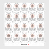 Sticker Ajouter un logo Merci pour votre commande Petite e (Feuille)