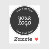 Sticker Ajouter un logo modifiable noir et transparent éta (Feuille)