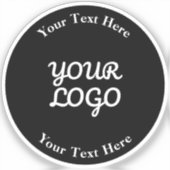 Sticker Ajouter un logo modifiable noir et transparent éta (Recto)