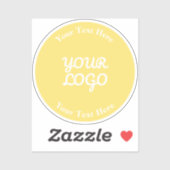 Sticker Ajouter un logo modifiable or étanche (Feuille)