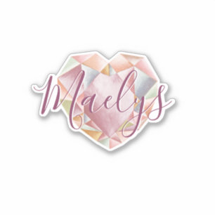 Sticker Ajouter Un Monogramme Ou Un Nom Joli Blush Rose He