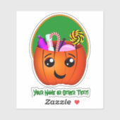 Sticker Ajouter un nom, de mignons traitements du seau Cit (Feuille)