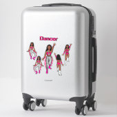 Sticker Ajouter un nom Pink Silver Dancer #1 (Sur valise)