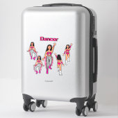 Sticker Ajouter un nom Pink Silver Dancer #2 (Sur valise)