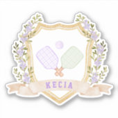 Sticker Ajouter un nom Preppy Pickleball (Devant)