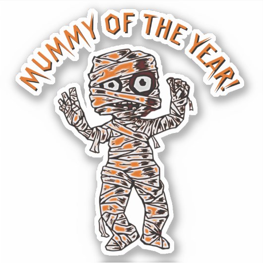 Sticker Ajouter un nom Texte, Maman de l'année, Phrase dir (Devant)