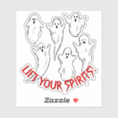 Sticker Ajouter Un Texte De Nom, Lever Vos Esprits, Phrase (Feuille)