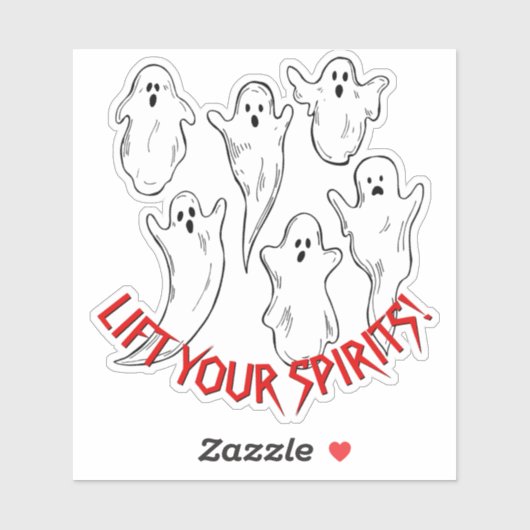 Sticker Ajouter Un Texte De Nom, Lever Vos Esprits, Phrase (Feuille)