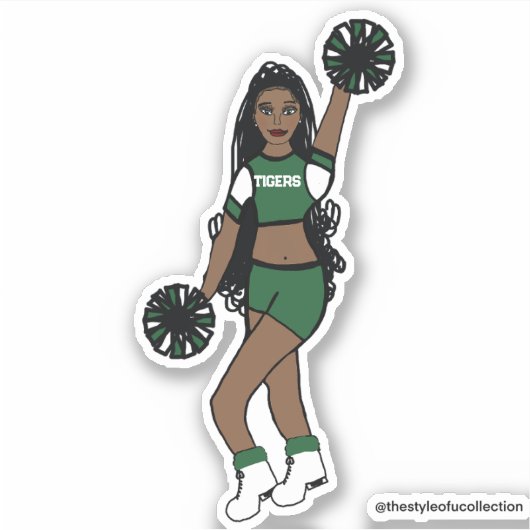 Sticker Ajouter une équipe Cheer Green /White/ Black (Devant)