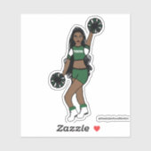 Sticker Ajouter une équipe Cheer Green /White/ Black (Feuille)