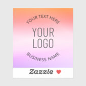 Sticker Ajouter votre logo | Couleurs dégradées du coucher (Feuille)