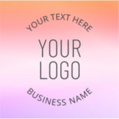 Sticker Ajouter votre logo | Couleurs dégradées du coucher (Devant)