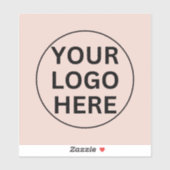 Sticker Ajouter Votre Logo Ici L Promotionnels Blush Pink (Feuille)