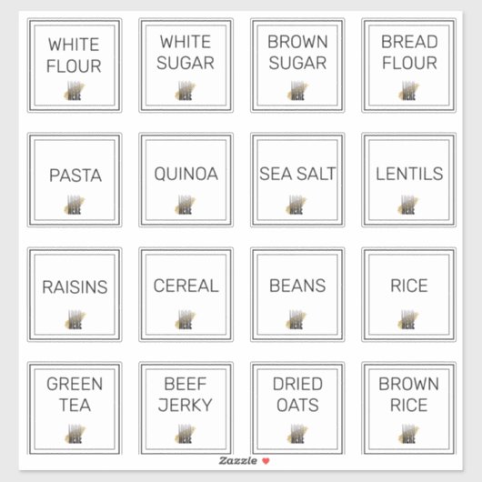 Sticker Ajouter votre logo Stockage de cuisine professionn (Feuille)