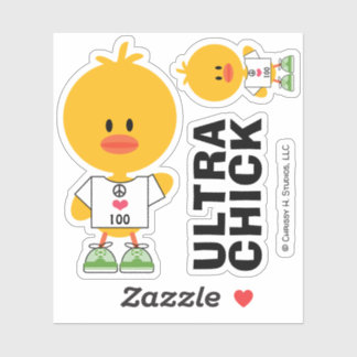 Sticker Ajouter votre propre poussin Ultra Runner Distance