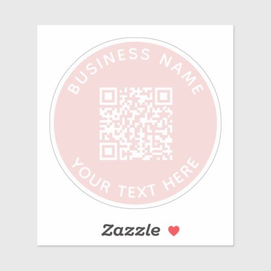 Sticker Ajouter votre propre ronde QR Code texte Analyse M (Feuille)