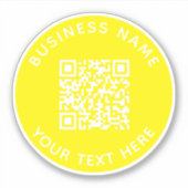 Sticker Ajouter votre propre ronde QR Code texte Analyse M (Devant)