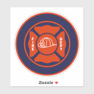 Sticker Ajouter votre propre service d'incendie de texte