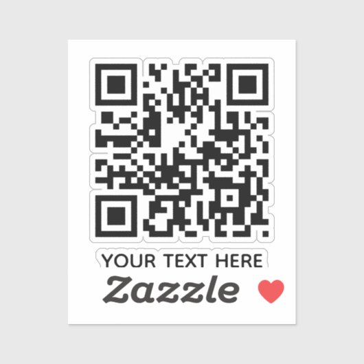Sticker Ajoutez votre propre code QR texte Scan Minimal Si (Feuille)