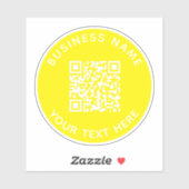 Sticker Ajoutez votre propre texte de code QR rond Scan Mi (Feuille)