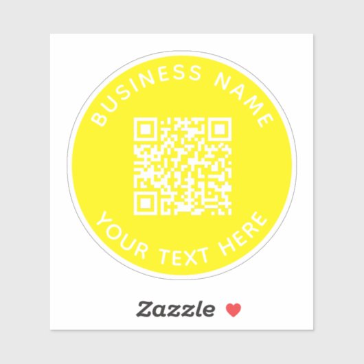 Sticker Ajoutez votre propre texte de code QR rond Scan Mi (Feuille)