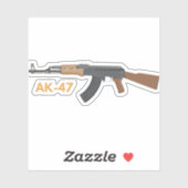 Sticker AK-47 Fusil d'assaut (Feuille)
