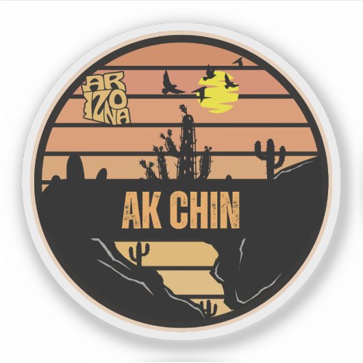 Sticker Ak Chin, Arizona (Devant)