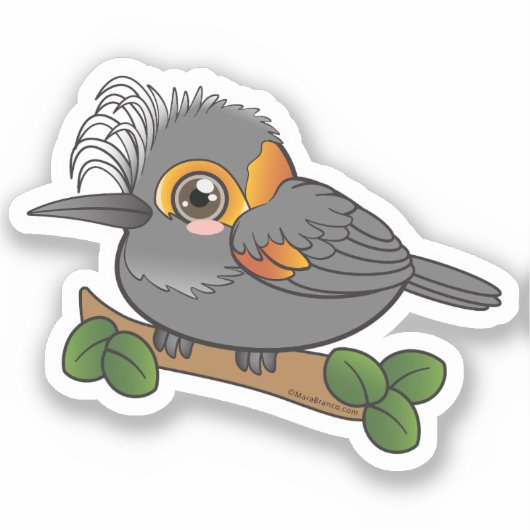 Sticker Akohekohe oiseau de la forêt d'Hawaii (Recto)