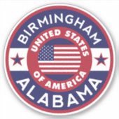 Sticker Alabama, BIRMINGHAM (Devant)