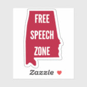 Sticker Alabama - Zone de liberté d'expression (Feuille)