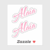 Sticker Alaia nom x2 (Feuille)