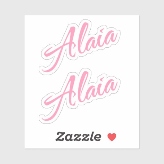 Sticker Alaia nom x2 (Feuille)