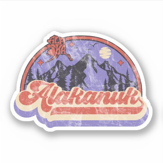 Sticker Alakanuk, Alaska (Devant)