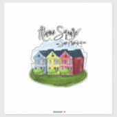 Sticker Alamo Carré San Francisco (Feuille)