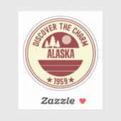 Sticker Alaska Adventure - Le cadeau Dernier Frontier (Feuille)