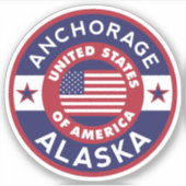 Sticker Alaska, ANCHORAGE (Devant)