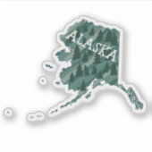 Sticker ALASKA CARTE Crayon coloré Art (Devant)