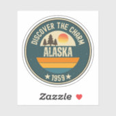 Sticker Alaska La Dernière Frontière - AK Adventure Cadeau (Feuille)