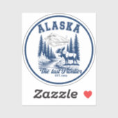 Sticker Alaska Wilderness Moose Art (Feuille)
