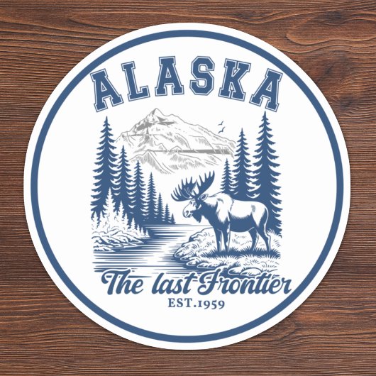 Sticker Alaska Wilderness Moose Art