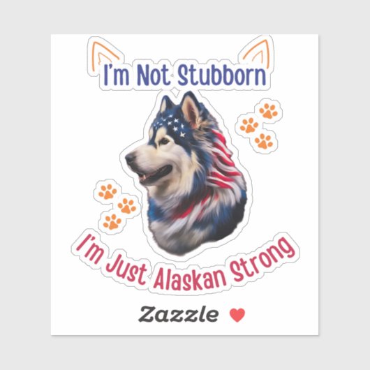 Sticker Alaskan Malamute (Feuille)
