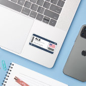 Sticker ALB Albany Boarding Pass - New York Travel (Ordinateur portable avec iPhone)