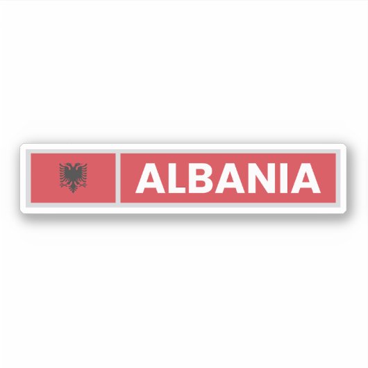 Sticker Albania National Flag (Devant)