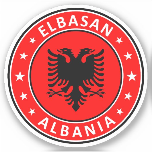 Sticker Albanie, Elbasan (Devant)