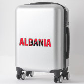 Sticker Albanie, j'aime Albanie (Sur valise)