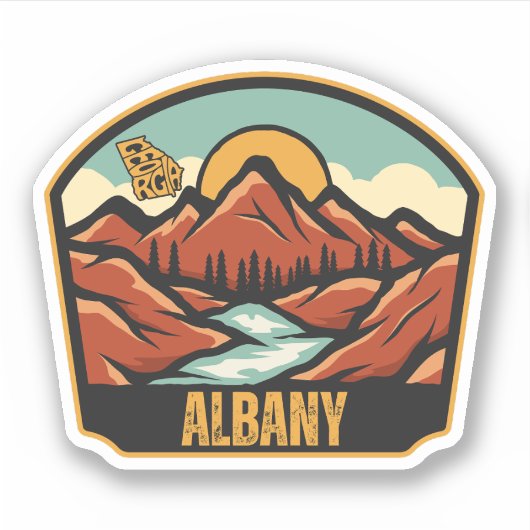 Sticker Albany, Géorgie (Devant)
