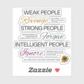 Sticker Albert Einstein Motivational Quote Typography (Feuille)