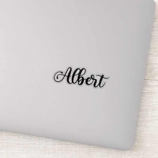 Sticker Albert Name - Calligraphie manuscrite (Détail)