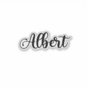 Sticker Albert Name - Calligraphie manuscrite (Devant)