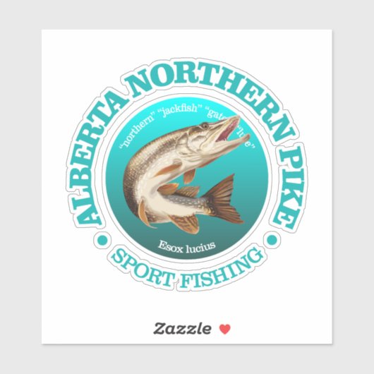 Sticker Alberta Pike Fishing (Feuille)